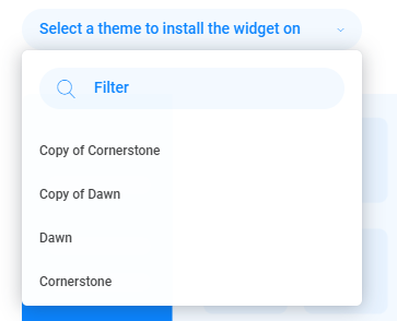 select new theme to set up