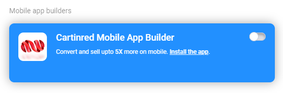 Cartinred Mobile App Builder